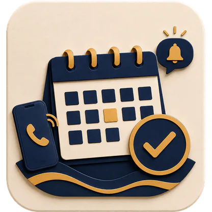 Ilustración de una cita agendada en el calendario